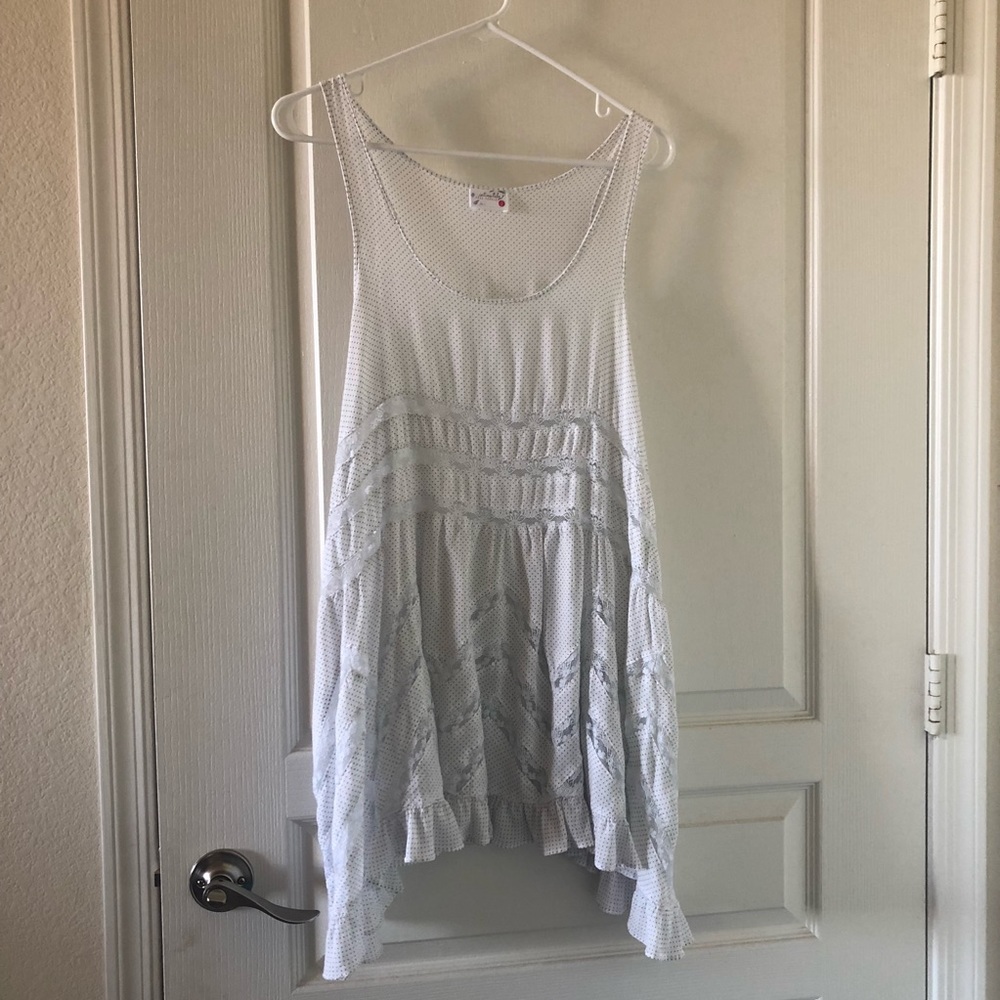 Free People Trapeze Slip Tunic in Ivory